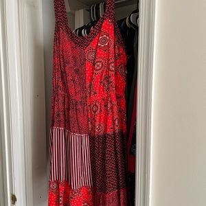Red Patchwork Lane Bryant Dress 22